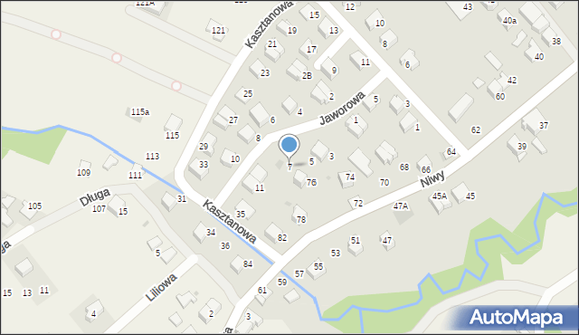 Wadowice, Jaworowa, 7, mapa Wadowice