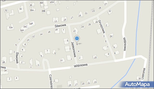 Wągrowiec, Jabłoniowa, 6, mapa Wągrowiec