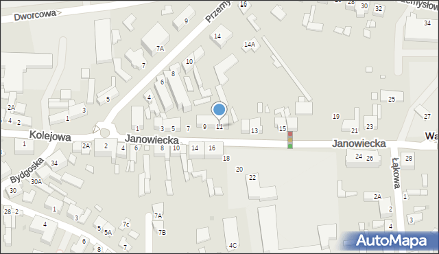 Wągrowiec, Janowiecka, 11, mapa Wągrowiec