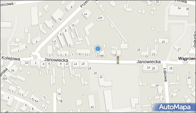 Wągrowiec, Janowiecka, 13A, mapa Wągrowiec