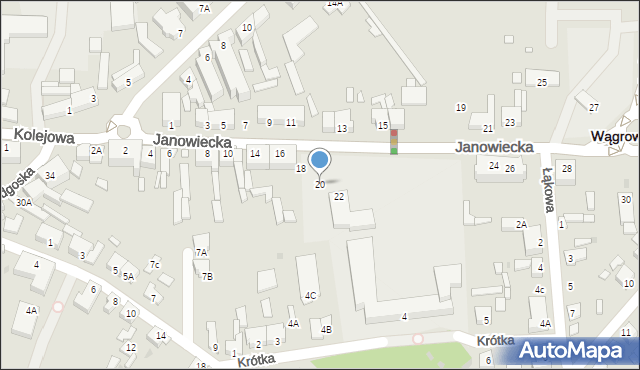 Wągrowiec, Janowiecka, 20, mapa Wągrowiec