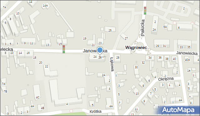 Wągrowiec, Janowiecka, 26, mapa Wągrowiec