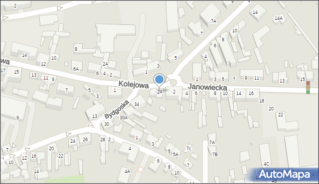 Wągrowiec, Janowiecka, 2A, mapa Wągrowiec