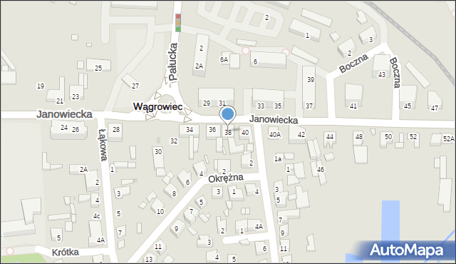 Wągrowiec, Janowiecka, 38, mapa Wągrowiec