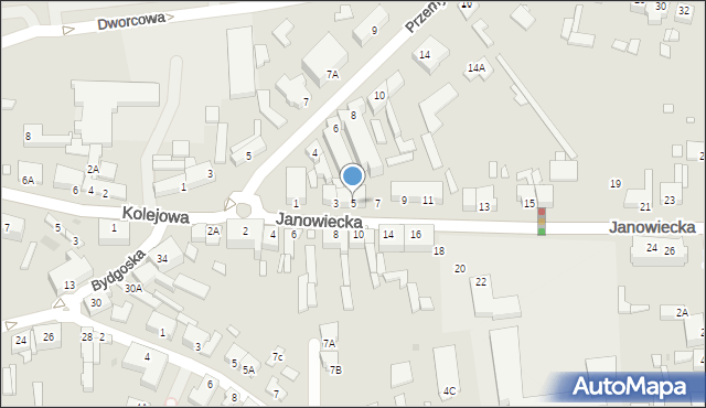 Wągrowiec, Janowiecka, 5, mapa Wągrowiec