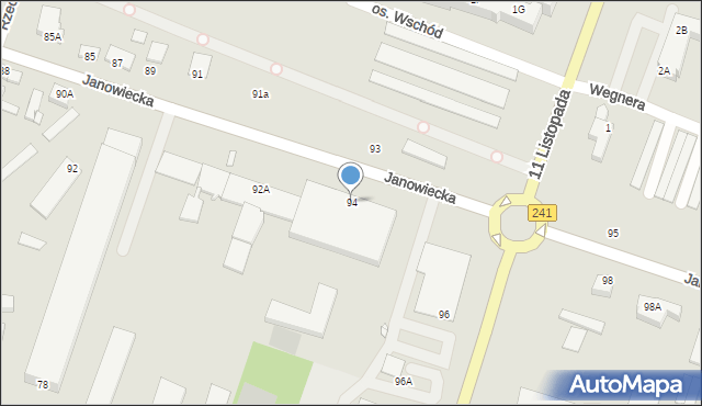 Wągrowiec, Janowiecka, 94, mapa Wągrowiec