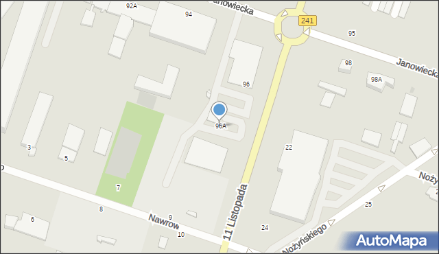 Wągrowiec, Janowiecka, 96A, mapa Wągrowiec