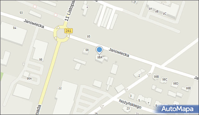 Wągrowiec, Janowiecka, 98A, mapa Wągrowiec