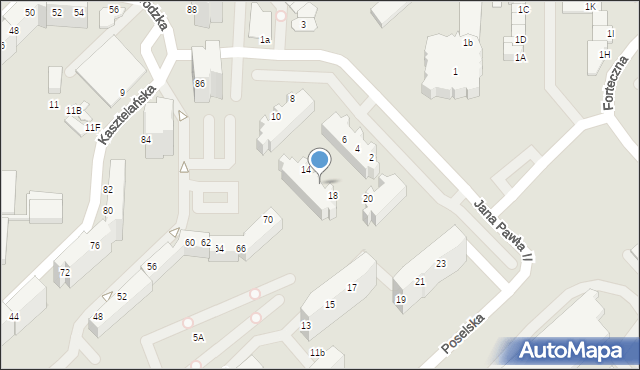 Wałbrzych, Jana Pawła II, 16, mapa Wałbrzycha