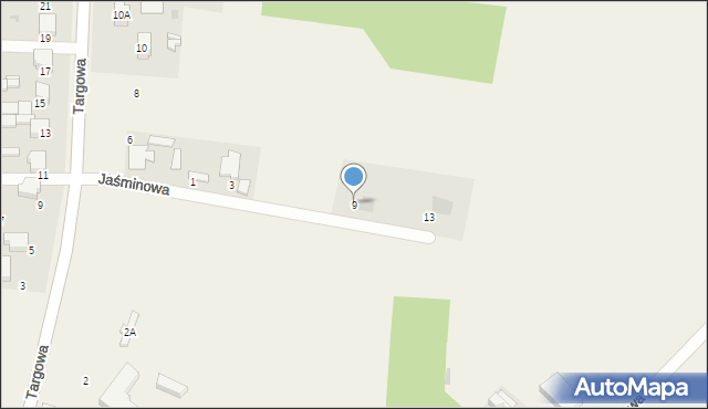 Wancerzów, Jaśminowa, 9, mapa Wancerzów