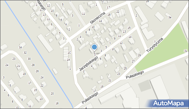 Warka, Jarzębskiego Adama, 1, mapa Warka