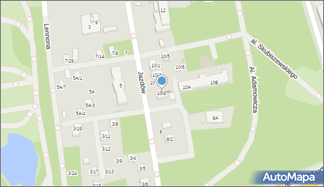 Warszawa, Jazdów, 10/4, mapa Warszawy