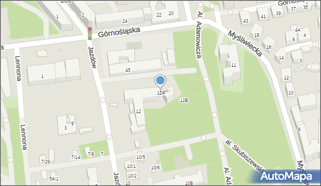 Warszawa, Jazdów, 12A, mapa Warszawy