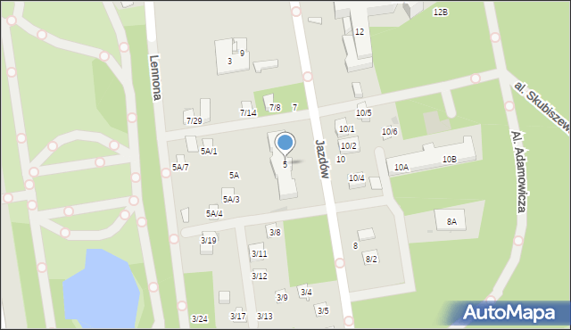 Warszawa, Jazdów, 5, mapa Warszawy