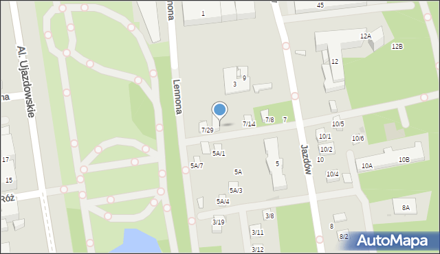 Warszawa, Jazdów, 7/30, mapa Warszawy