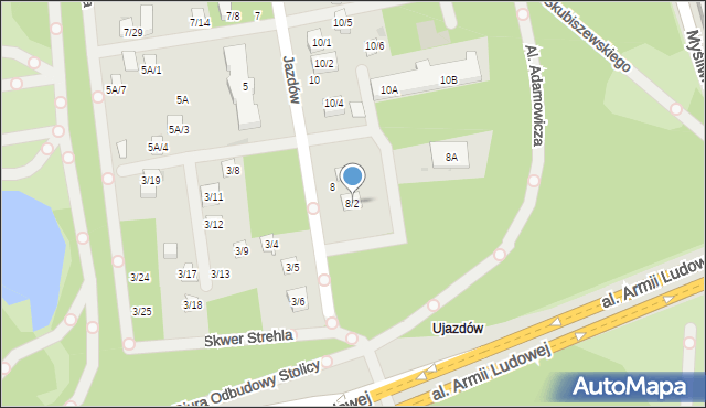 Warszawa, Jazdów, 8/2, mapa Warszawy