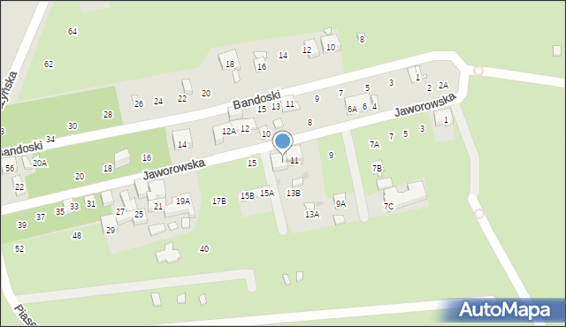 Warszawa, Jaworowska, 13, mapa Warszawy