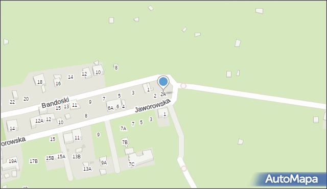 Warszawa, Jaworowska, 2A, mapa Warszawy