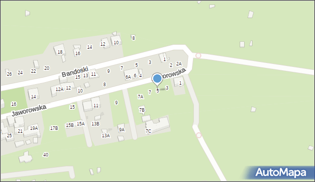 Warszawa, Jaworowska, 5, mapa Warszawy