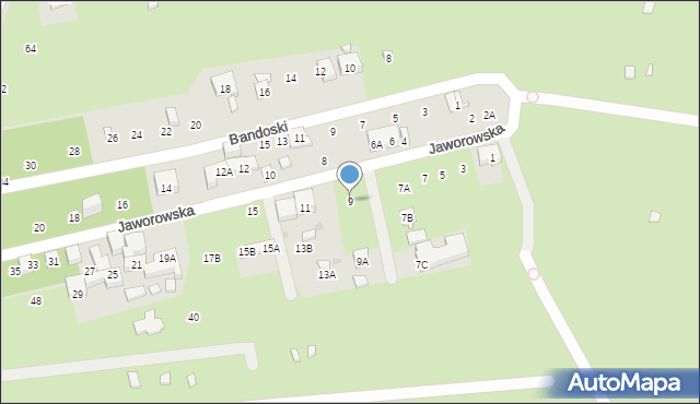 Warszawa, Jaworowska, 9, mapa Warszawy