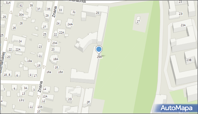 Warszawa, Jana Olbrachta, 29A, mapa Warszawy