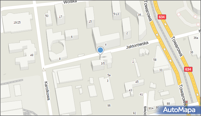 Warszawa, Jaktorowska, 4u, mapa Warszawy