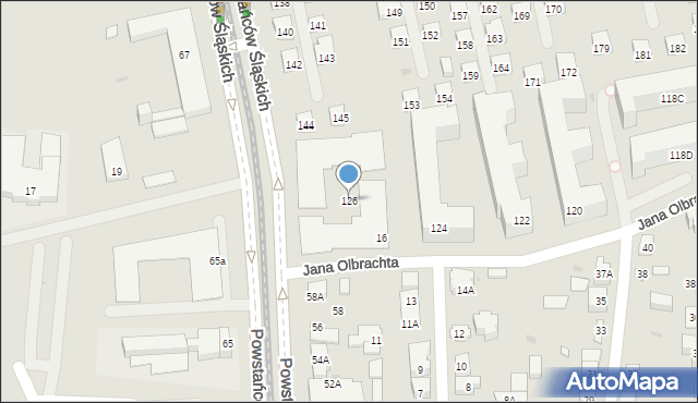 Warszawa, Jana Olbrachta, 126, mapa Warszawy