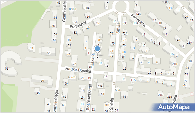 Warszawa, Jakiela Albina, 2, mapa Warszawy