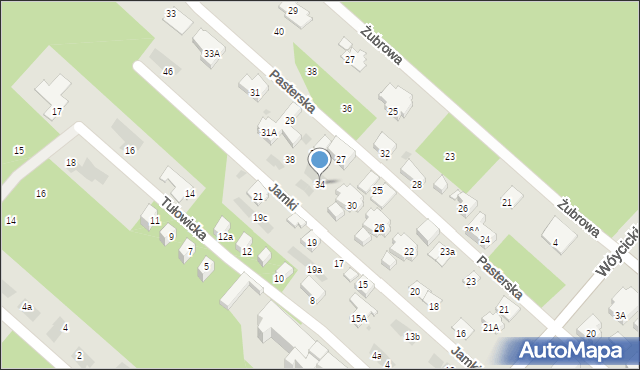 Warszawa, Jamki, 34, mapa Warszawy