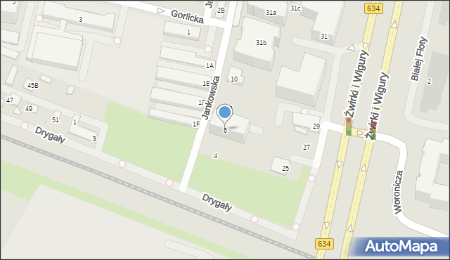 Warszawa, Jankowska, 6, mapa Warszawy