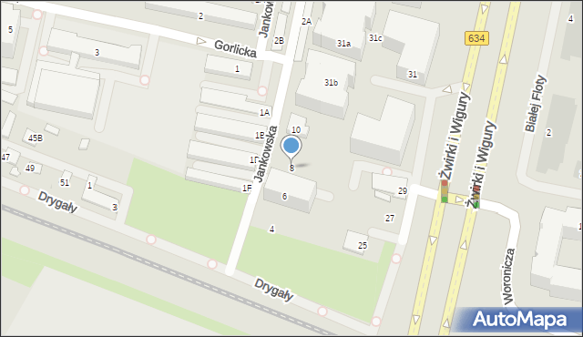 Warszawa, Jankowska, 8, mapa Warszawy