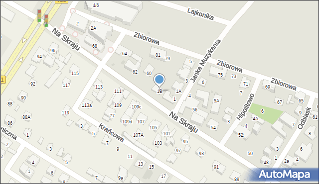 Warszawa, Janka Muzykanta, 1B, mapa Warszawy