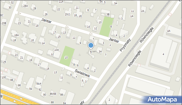 Warszawa, Jantar, 5, mapa Warszawy