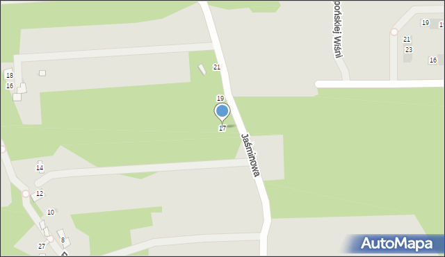 Warszawa, Jaśminowa, 17, mapa Warszawy