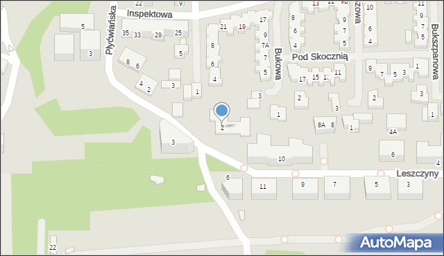 Warszawa, Jaśminowa, 2, mapa Warszawy