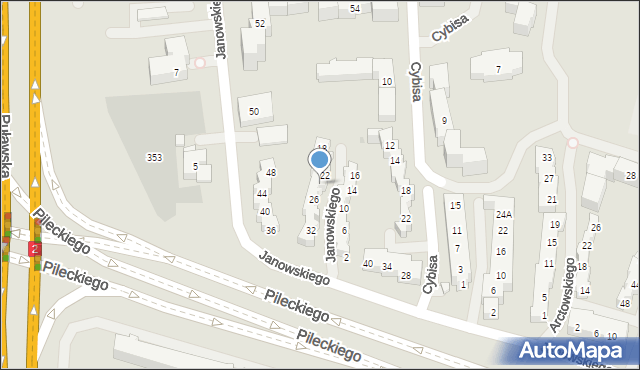 Warszawa, Janowskiego Aleksandra, 24, mapa Warszawy