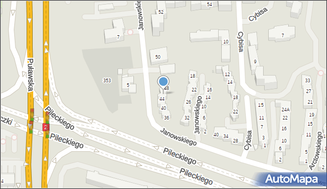 Warszawa, Janowskiego Aleksandra, 46, mapa Warszawy