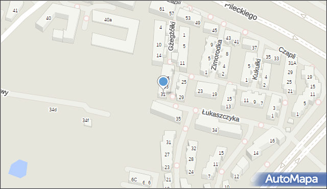 Warszawa, Jastrzębia, 31, mapa Warszawy