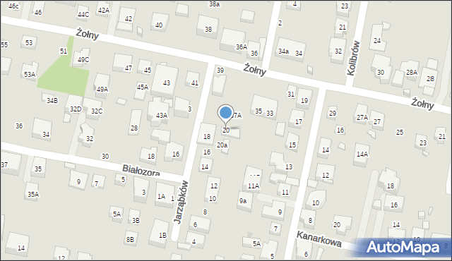 Warszawa, Jarząbków, 20, mapa Warszawy