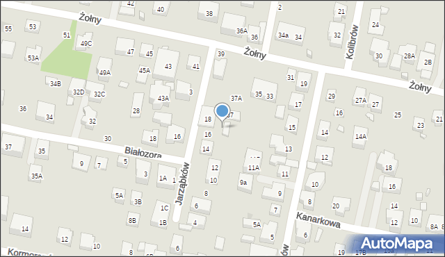 Warszawa, Jarząbków, 20a, mapa Warszawy