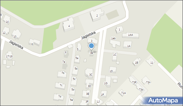 Warszawa, Jagielska, 3a, mapa Warszawy