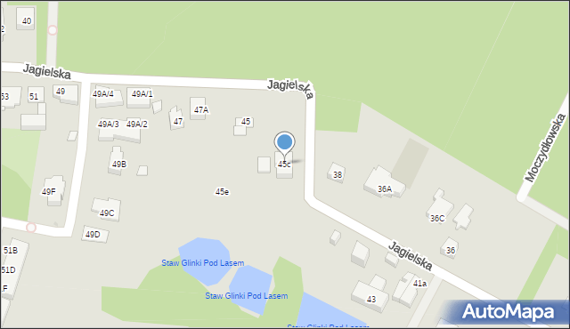 Warszawa, Jagielska, 45c, mapa Warszawy