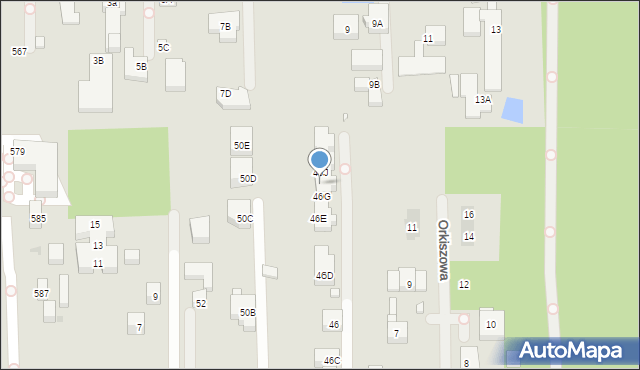 Warszawa, Jagielska, 46H, mapa Warszawy