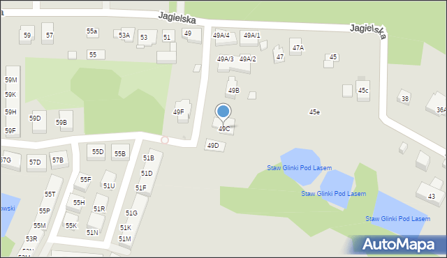Warszawa, Jagielska, 49C, mapa Warszawy