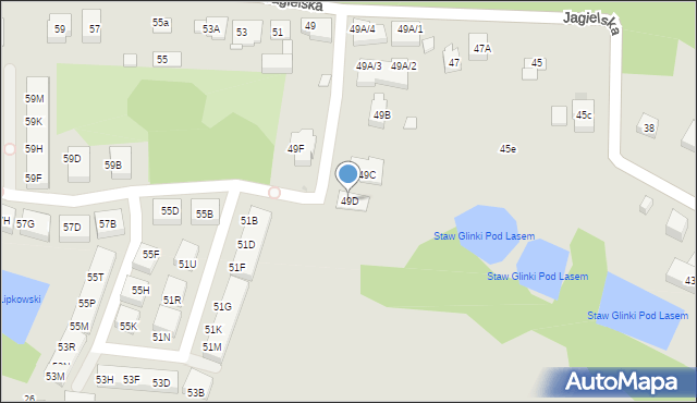 Warszawa, Jagielska, 49D, mapa Warszawy