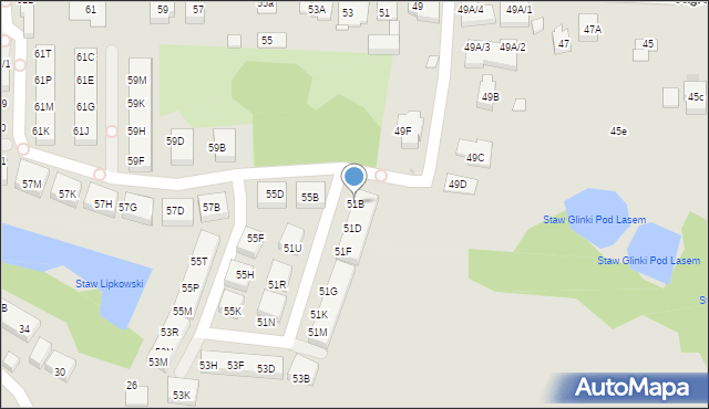 Warszawa, Jagielska, 51B, mapa Warszawy