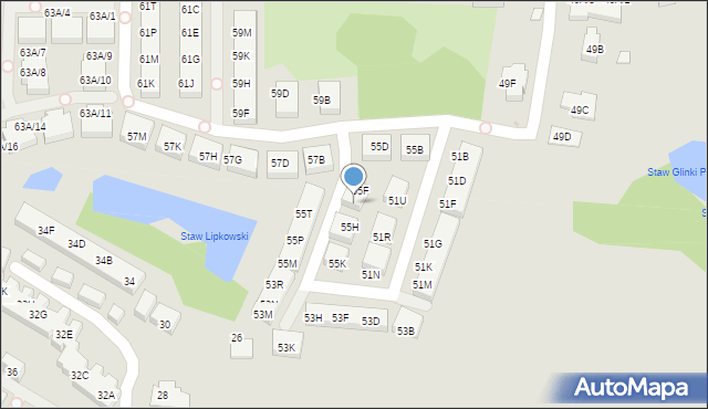 Warszawa, Jagielska, 55G, mapa Warszawy