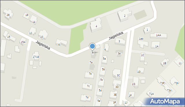 Warszawa, Jagielska, 7, mapa Warszawy