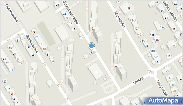 Warszawa, Jabłonowskiego Stanisława Jana, 5, mapa Warszawy