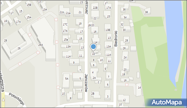 Warszawa, Janczarów, 12, mapa Warszawy